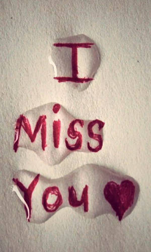 I Miss You Tear Drop Wallpaper