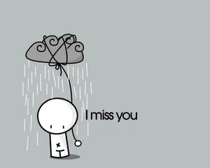 I Miss You Vector Art Wallpaper