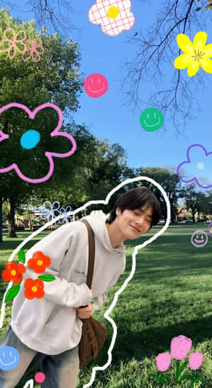 I N Stray Kids Casual Outdoor Fun Wallpaper