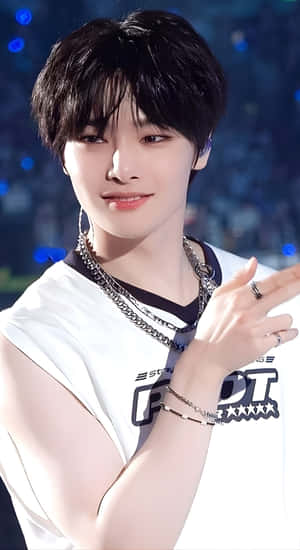 I N Stray Kids Close Up Wallpaper