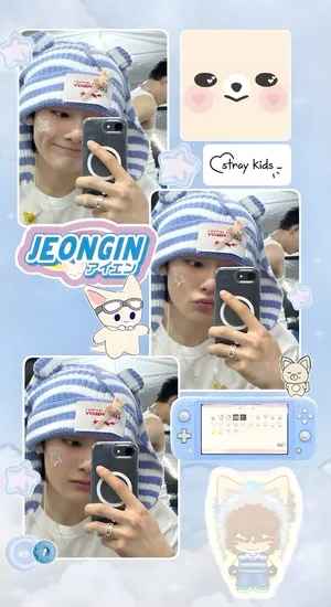 I N Stray Kids Cute Selfies Wallpaper