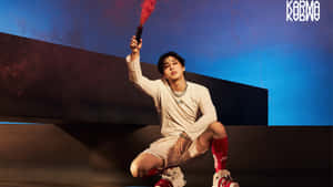 I N Stray Kids Dynamic Concept Shoot Wallpaper