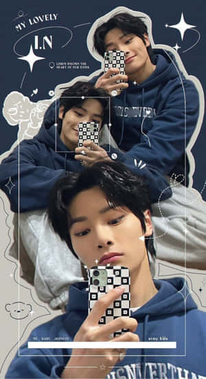 I N Stray Kids Selfie Moments Wallpaper