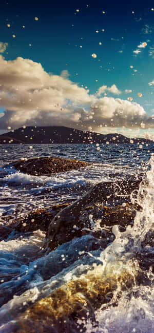 I Phone 15 Pro Max Ocean Capture Wallpaper