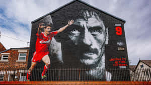 Ian Rush Football Mural Photography Wallpaper