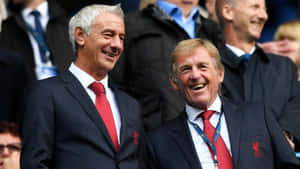 Ian Rush Kenny Dalglish Laughing Candid Photo Wallpaper