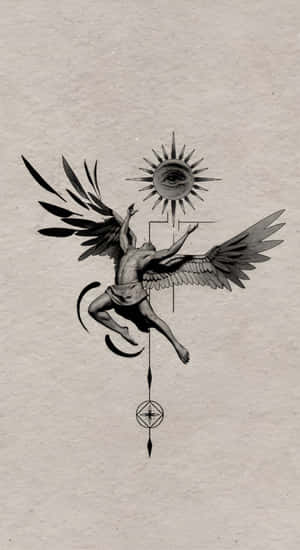 Icarus Flying Toward The Sun Wallpaper