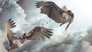 Icarus Flying With Wings Wallpaper