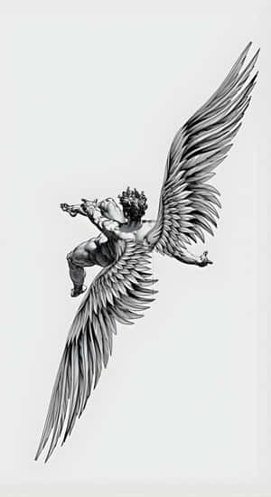 Icarus Flying With Wings Wallpaper