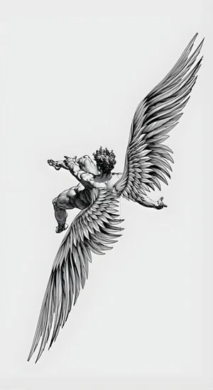 Icarus Flying With Wings Wallpaper