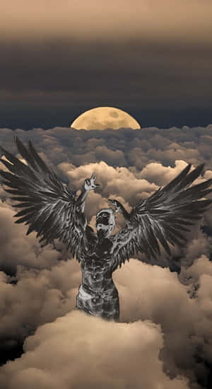 Icarus Rising Above Clouds Wallpaper