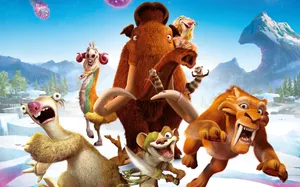Ice_ Age_ Characters_ Fun_ Moment Wallpaper