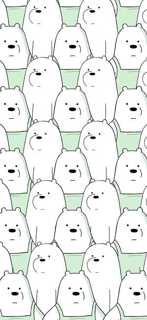 Ice Bear Cartoon Green Apron Wallpaper