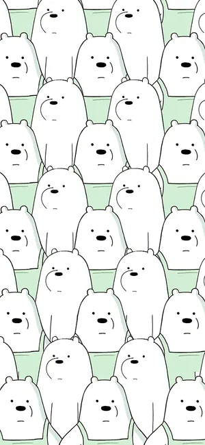 Ice Bear Cartoon Green Apron Wallpaper