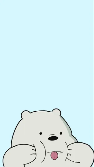 Ice Bear Cartoon Naughty Face Wallpaper