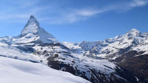 Ice Capped Mountain Of Matterhorn Wallpaper