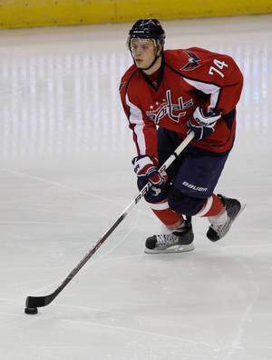 Ice Hockey Defenseman John Carlson On Field Wallpaper