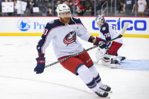 Ice Hockey Player Jakub Voracek Columbus Blue Jackets Jersey Wallpaper