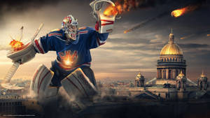 Ice Hockey Ska Saint Petersburg Goaltender Graphic Design Wallpaper