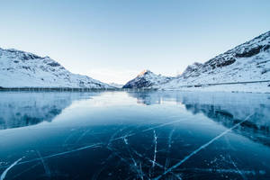 Ice River In Cool Winter Wallpaper