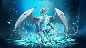 Ice Sea Dragon Fantasy Artwork Wallpaper