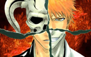 Ichigo Hollow Mask Split Wallpaper