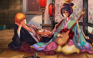 Ichigo Kurosaki And Rukia Date Wallpaper