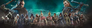 Iconic Assassin's Creed Characters United Wallpaper