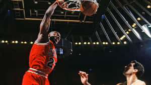 Iconic Basketball Slam Dunk Wallpaper