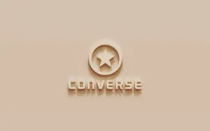 Iconic Beige Converse Logo On A 3d Background Wallpaper