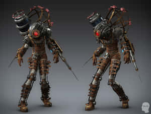 Iconic Bioshock Characters Ready For Action Wallpaper