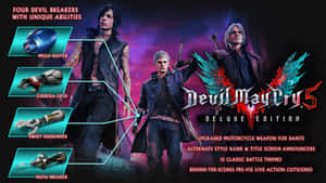 Iconic Devil May Cry Characters In Action Wallpaper