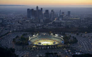 Iconic Dodger Stadium In Los Angeles, California Wallpaper