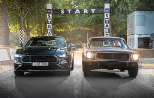 Iconic Ford Mustang Bullitt Roaring Through The Streets Wallpaper