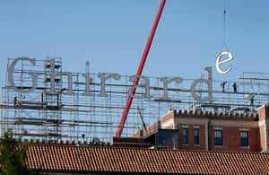 Iconic Ghirardelli Square Sign Getting A Tune Up Wallpaper