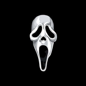 Iconic_ Ghostface_ Mask_ Vector Wallpaper