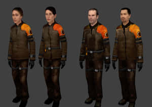 Iconic Half-life Characters Gathered Together Wallpaper