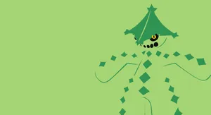 Iconic Head And Spikes Of Cacturne Wallpaper