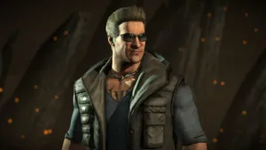 Iconic Johnny Cage In Action Wallpaper