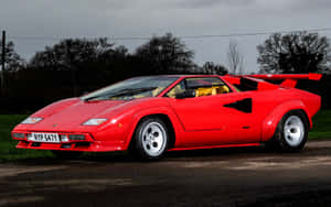 Iconic Lamborghini Countach In Its Full Glory Wallpaper