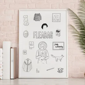 Iconic Moments From Fleabag Art Print Wallpaper