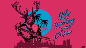 Iconic Neon Lights Of Hotline Miami Wallpaper