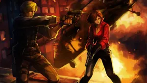 Iconic Resident Evil Characters Group Photo Wallpaper