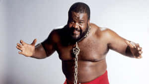 Iconic Wrestler With Chain Wallpaper