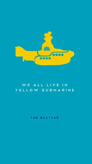 Iconic Yellow Submarine In A Vibrant Ocean Wallpaper
