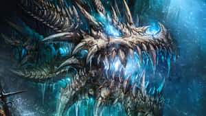 Icy_ Dragon_ Emanating_ Power.jpg Wallpaper