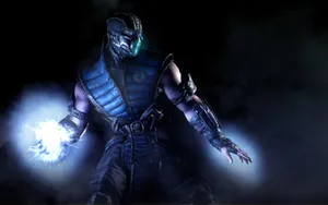 Icy Power Unleashed: Sub-zero In Mortal Kombat Wallpaper