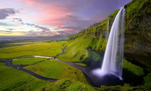 Idyllic Waterfalls Scenery Wallpaper