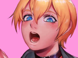 Ikumi Mito Anime Character Shocked Expression Wallpaper