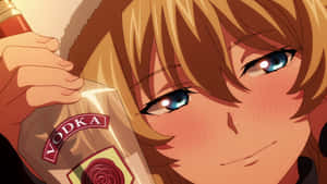 Ikumi Mito Smiling With Vodka Wallpaper